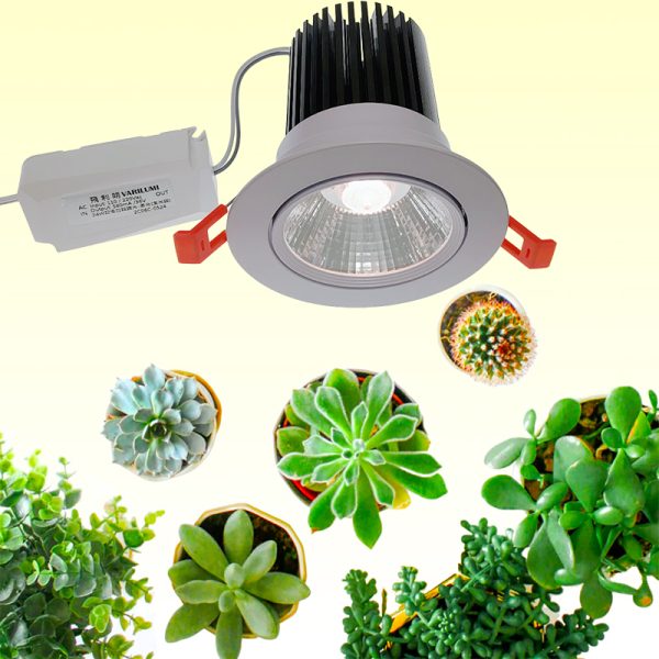 24W 全光譜植物燈- 9公分投射崁燈可轉方向